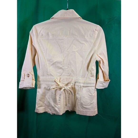 Preswick & Moore Yellow Jacket with Big Buttons Detail Built in Belt  Women's PS - Picture 5 of 6